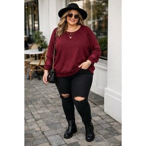 MAURICES Maroon Super Soft Sweatshirt